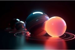 Planetary system futuristic lightning studio. Generate ai Product Image 1