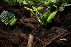 Lush Plant growing forest soil. Generate Ai Product Image 1