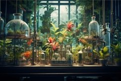 Meticulous Laboratory biology plants test. Generate Ai Product Image 1