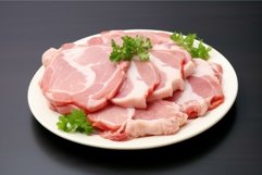 Thick Plate raw pork. Generate Ai Product Image 1