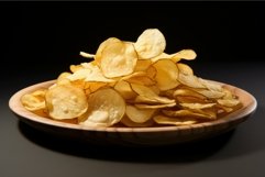 Indulgent Plates potato chips snack. Generate Ai Product Image 1