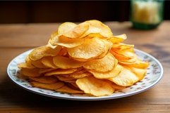 Satisfying Plates potato chips snack. Generate Ai Product Image 1