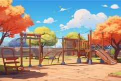 Weather-resistant Playground equipment safety. Generate Ai Product Image 1
