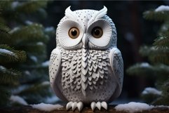 Polar owl winter. Generate Ai Product Image 1
