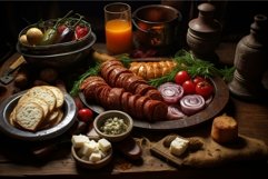 Savory Polish traditional snack served in pan. Generate ai Product Image 1