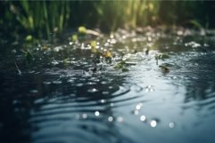 Pond calm water splash. Generate Ai Product Image 1