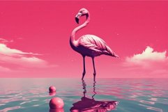 Pink flamingo. Generate Ai Product Image 1
