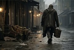 Vibrant Poor man street. Generate Ai Product Image 1