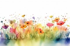 Watercolor poppies illustration. Generate Ai Product Image 1