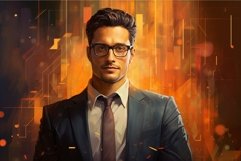 Professional Portrait businessman analyst photo portrait. Ge Product Image 1