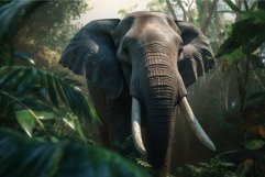 Jungle elephant nature. Generate Ai Product Image 1