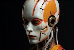 Incomplete android. Cyborg head futuristic Product Image 1