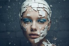 Unrefined Incomplete android. Cyborg head futuristic Product Image 1