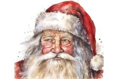 Portrait santa xmas watercolor banner. Generate Ai Product Image 1