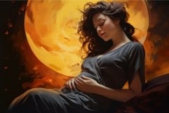 Expectant Pregnant young woman. Generate Ai Product Image 1