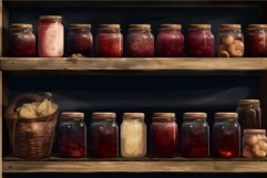 Preserves shelves. Generate Ai Product Image 1