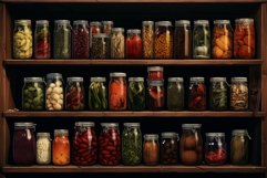 Accessible Preserves shelves. Generate Ai Product Image 1