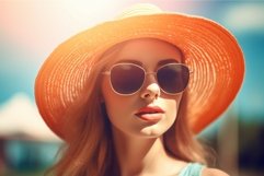 Woman summer hat. Generate Ai Product Image 1