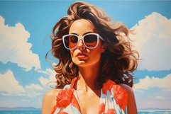 Colorful Woman summer stylish. Generate Ai Product Image 1