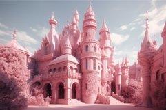 Pink princess castle tower. Generate Ai Product Image 1