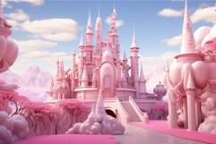 Towering Pink princess castle tower. Generate Ai Product Image 1