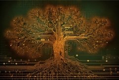 Printed digital circuit. Generate Ai Product Image 1