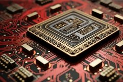 Printed digital circuit. Generate Ai Product Image 1