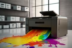 Printer color splashes. Generate Ai Product Image 1