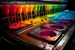 Printer color splashes paints. Generate Ai Product Image 1