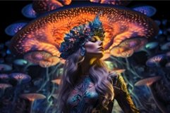 Woman glowing mushroom. Generate Ai Product Image 1