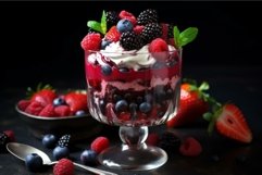 Pudding berries. Generate Ai Product Image 1