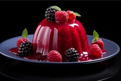 Aromatic Pudding berries. Generate Ai Product Image 1