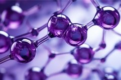 Vibrant Purple cosmetic molecules. Generate Ai Product Image 1