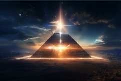 Powerful Pyramid radiating energy. Generate Ai Product Image 1