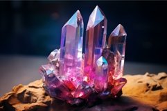 Sparkling Quartz crystal colorful. Generate Ai Product Image 1