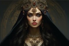 Majestic Persian queen portrait. Generate Ai Product Image 1