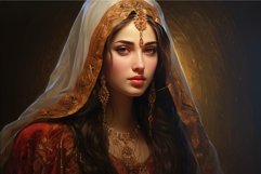 Timeless Persian queen portrait. Generate Ai Product Image 1