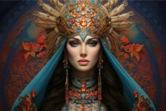 Regal Persian queen portrait. Generate Ai Product Image 1