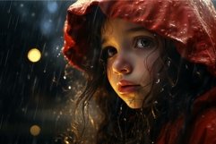 Woman rain poured. Generate Ai Product Image 1