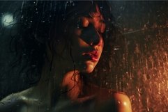 Captivating Woman rain poured. Generate Ai Product Image 1