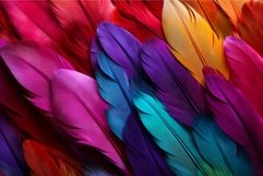 Vivid Rainbow feathers colorful. Generate Ai Product Image 1