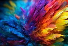 Dazzling Rainbow feathers colorful. Generate Ai Product Image 1