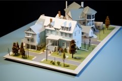 Miniature Paper model light house. Generate Ai Product Image 1