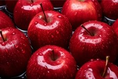Fragrant Red apples. Generate Ai Product Image 1