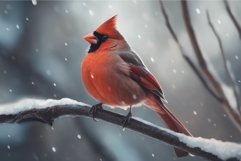 Red cardinal bird. Generate Ai Product Image 1