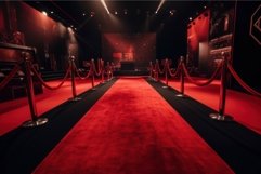 Interior red carpet stage. Generate Ai Product Image 1