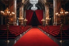 Glamorous Red carpet stage. Generate Ai Product Image 1