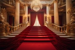 Opulent Red carpet stage. Generate Ai Product Image 1