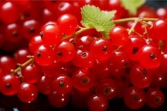 Juicy Red currant berries. Generate Ai Product Image 1