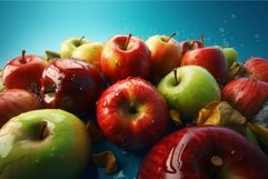 Red green apples dessert. Generate Ai Product Image 1